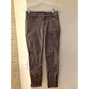 White House Black Market WHBM Skimmer Jeans, Size 0, Light Brown Khaki Tan